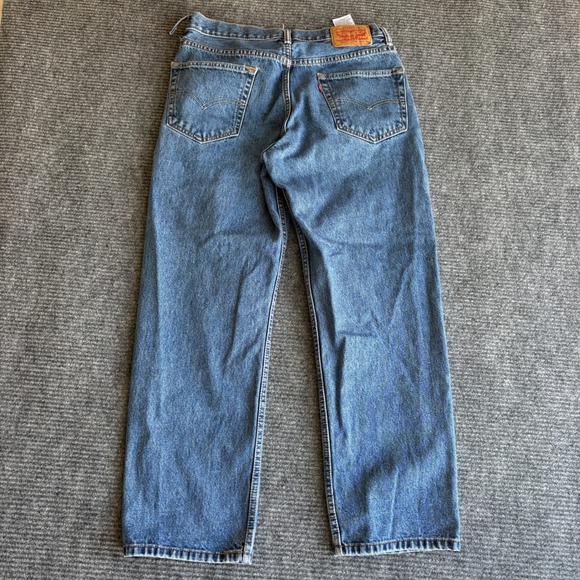 Levis 550 Relaxed Fit Tapered Leg Blue Denim Jeans Mens 34x30 Medium Wash - Picture 5 of 8
